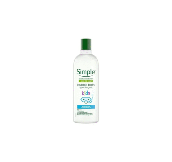 Simple Kind To Skin Kids Hypoallergenic Bubble Bath With Natural Chamomile Oil 400ml
